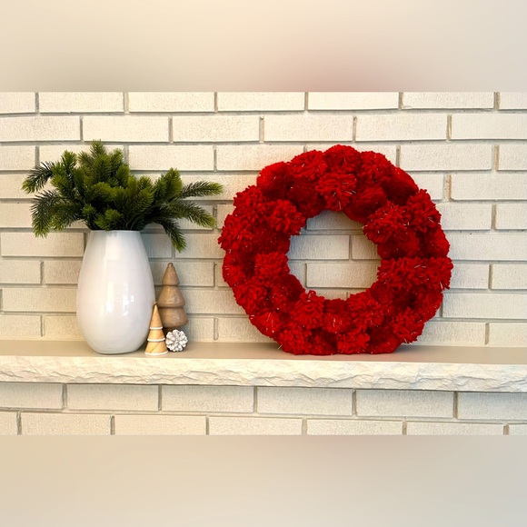 Anthropologie Other - 🌲 Anthropologie Pom Pom Wreath
(NWOT)